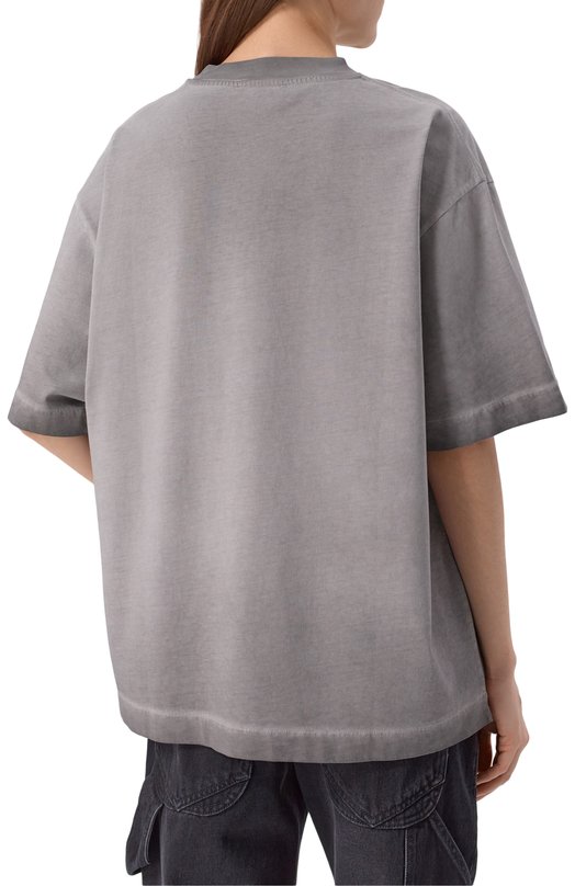 Хлопковая футболка Off-White 0WAA13FF25JER001 Серый  0WAA13FF25JER001 Фото 4