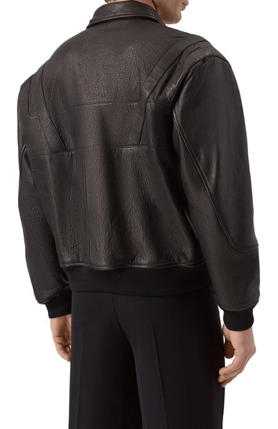 Кожаный бомбер SAINT LAURENT, арт. 821041/YCNF2, фото 4