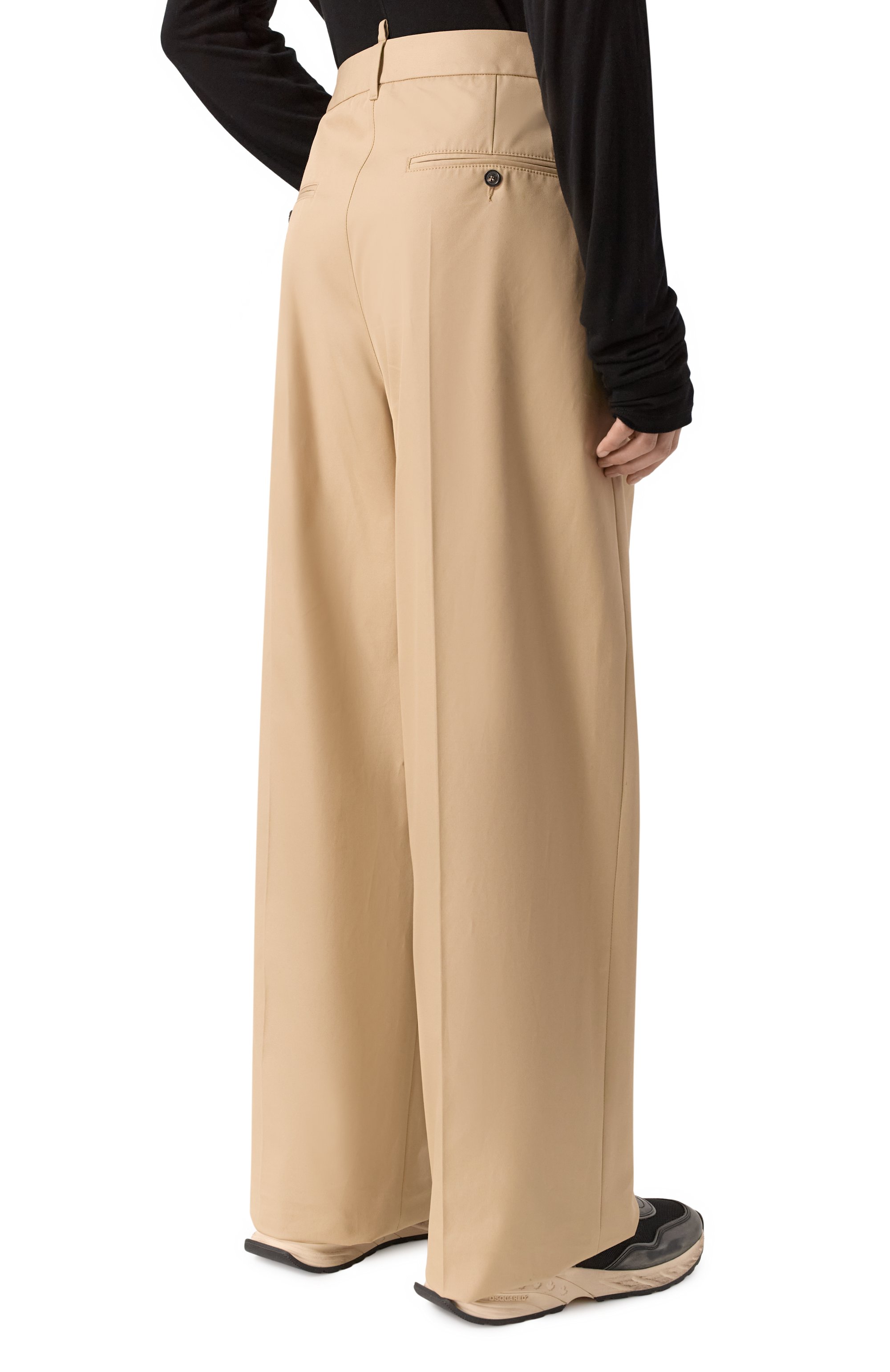 Хлопковые брюки DSQUARED2 бежевого цвета по цене 84400 руб., арт. S74KB1132/S41794, фото 4 Хлопковые брюки DSQUARED2, арт. S74KB1132/S41794, фото 4