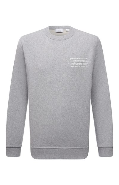 Хлопковый свитшот BURBERRY, арт. 8042752, фото 1