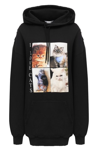 Женский хлопковое худи BALENCIAGA, арт. 578135/TJVG9