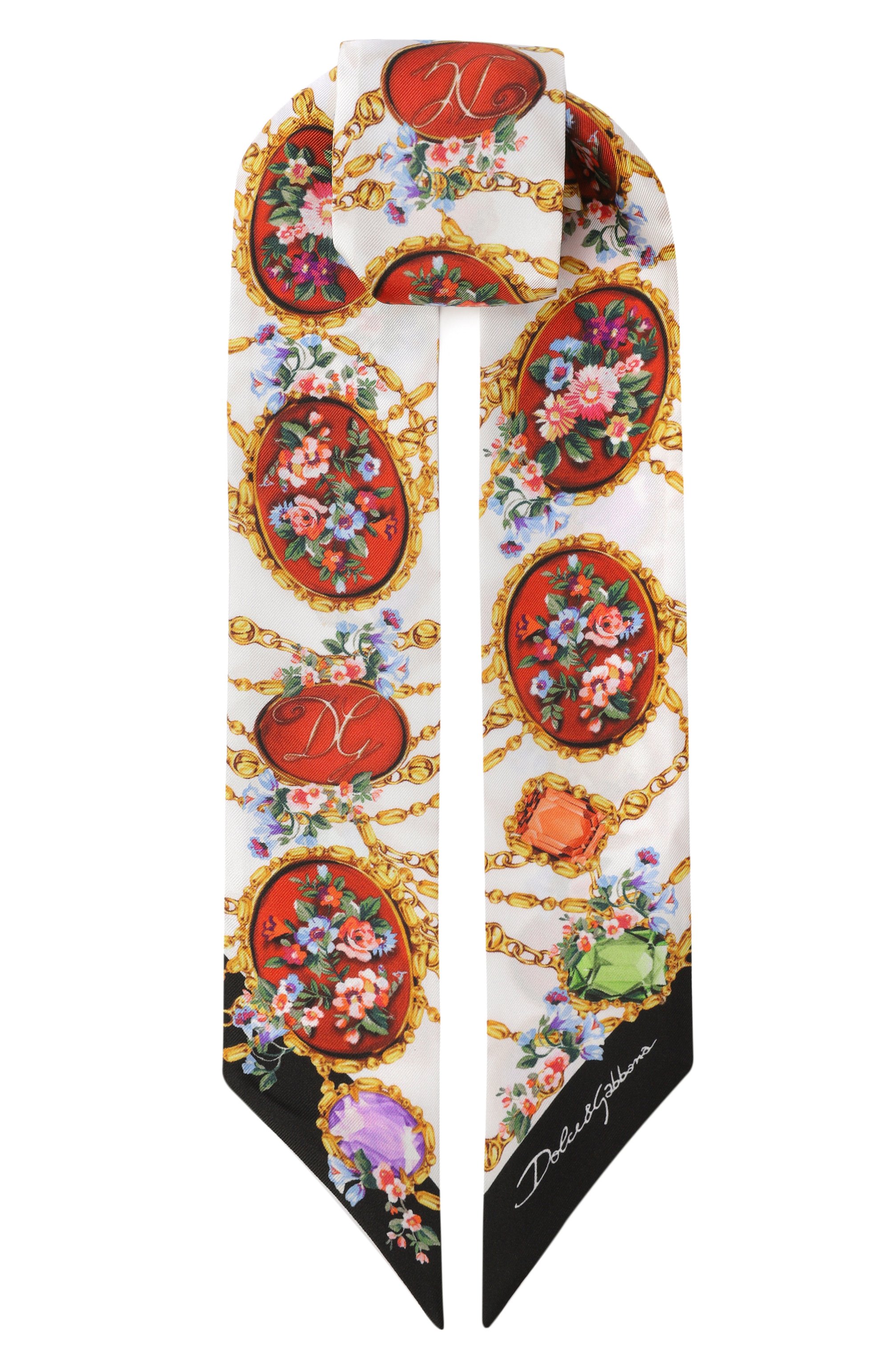 Шелковый шарф-твилли DOLCE & GABBANA, арт. FS215A/GDDLI, фото 1