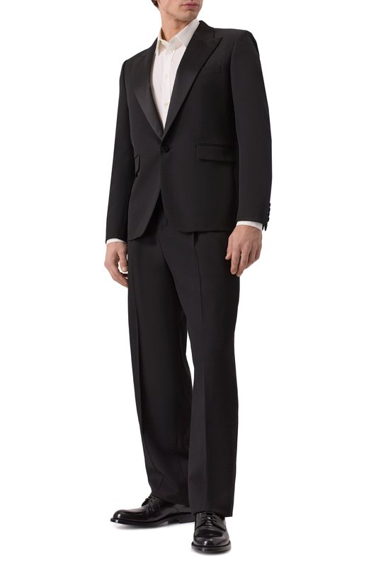 Шерстяные брюки Saint Laurent 821988/Y512W Чёрный  821988/Y512W Фото 2