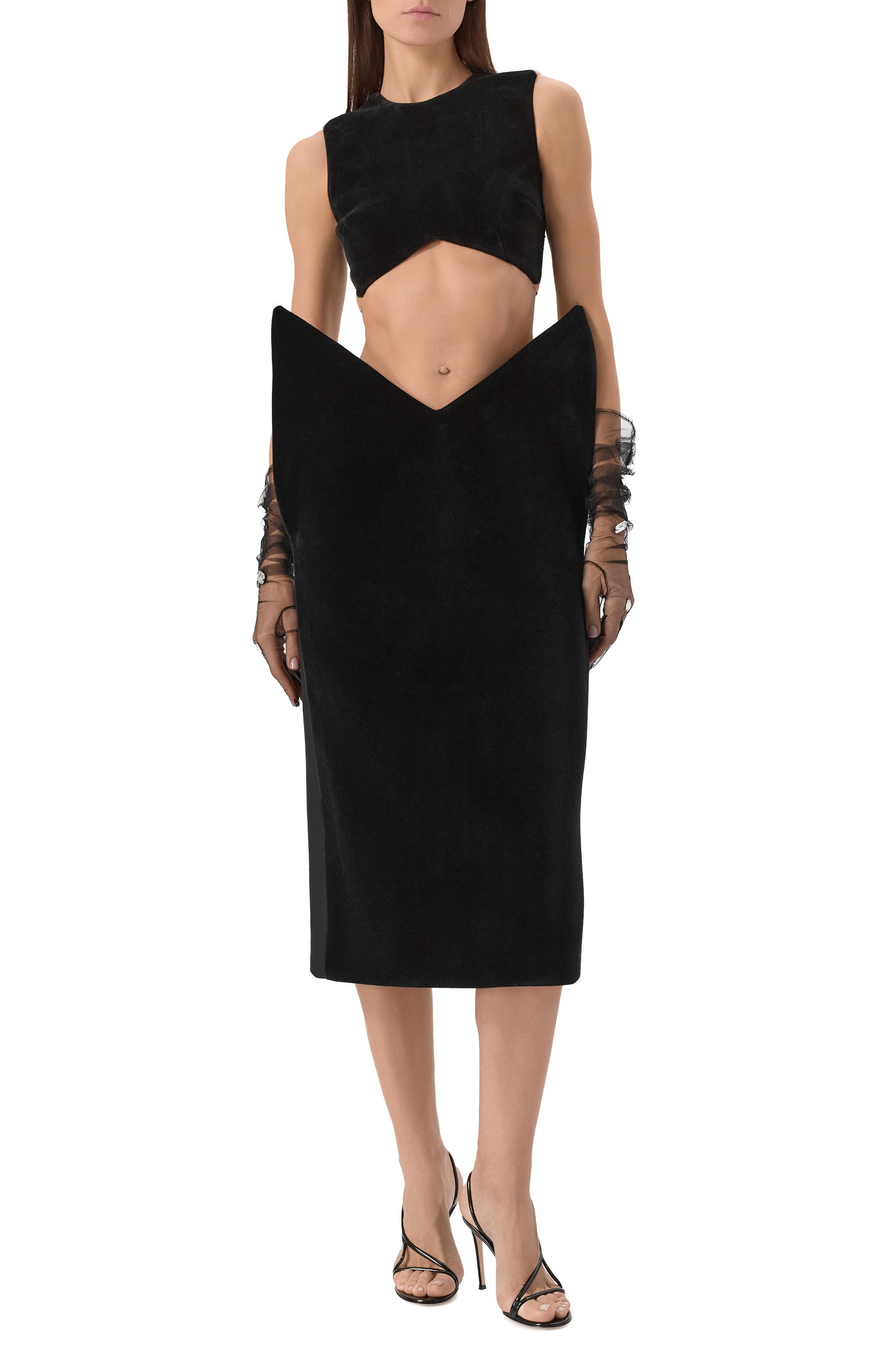 Бархатная юбка DAVID KOMA, арт. PF25DK03S, фото 2