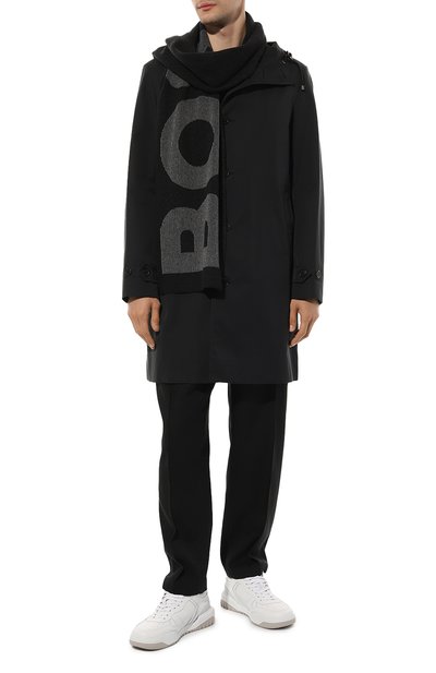 Шарф из хлопка и шерсти BOSS, арт. 50495328, фото 2