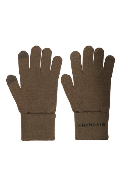 Шерстяные перчатки GIVENCHY хаки цвета по цене 32050 руб., арт. GVGUAN/U7127, фото 3 Шерстяные перчатки GIVENCHY, арт. GVGUAN/U7127, фото 3