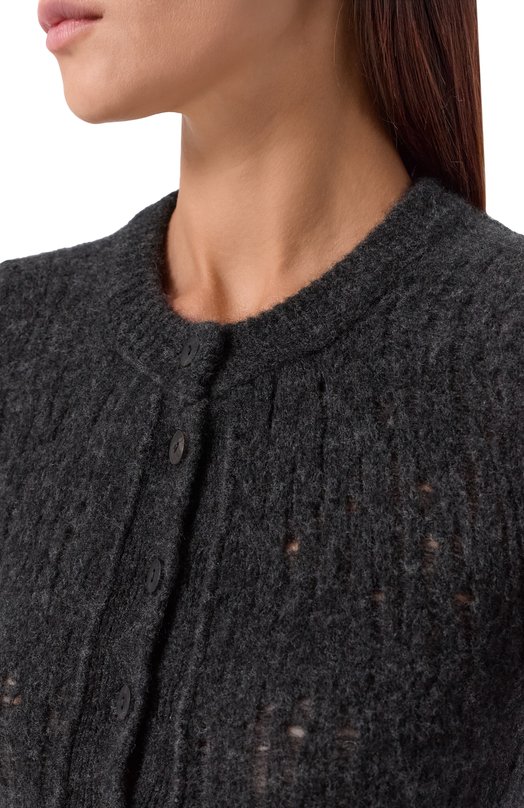 Шерстяной кардиган Isabel Benenato DK250F25 Серый  DK250F25 Фото 5