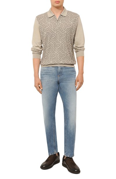 Кожаные кеды dbs-olympic SANTONI, арт. MBPG22031DKTTCVL, фото 2