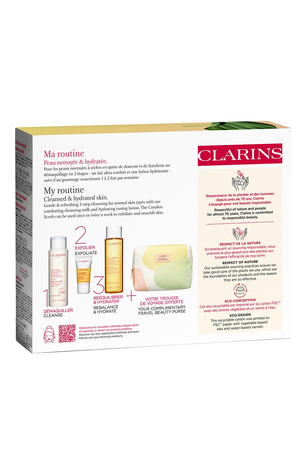 Набор в косметичке cleansing essentials normal to dry skin (2x200+15ml) CLARINS, арт. 80097022, фото 6