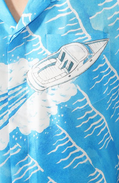 Шелковая рубашка CASABLANCA, арт. MS20-SH-003 SH0RT SLEEVE SHIRT SILLAGE, фото 5