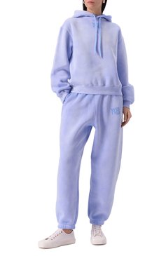 Женский хлопковое худи ALEXANDERWANG.T голубого цвета, арт. 4CC3242108 | Фото 2 (Материал сплава: Проставлено; Длина (для топов): Стандартные; Материал внешний: Хлопок; Рукава: Длинные; Драгоценные камни: Проставлено; Женское Кросс-КТ: Худи-одежда; Стили: Спорт-шик)