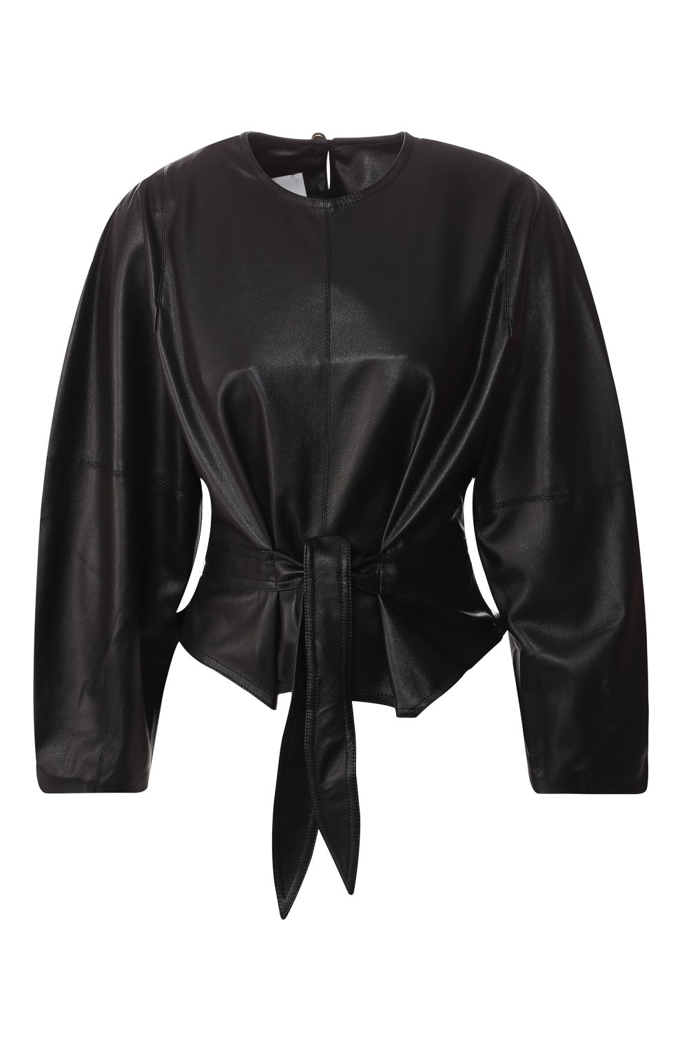 Топ с поясом NANUSHKA, арт. C0RSA_BLACK_VEGAN LEATHER VEGAN LEATHER, фото 1
