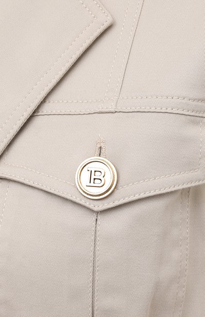 Хлопковое платье BALMAIN бежевого цвета по цене 178500 руб., арт. VF16803/D086, фото 5 Хлопковое платье BALMAIN, арт. VF16803/D086, фото 5
