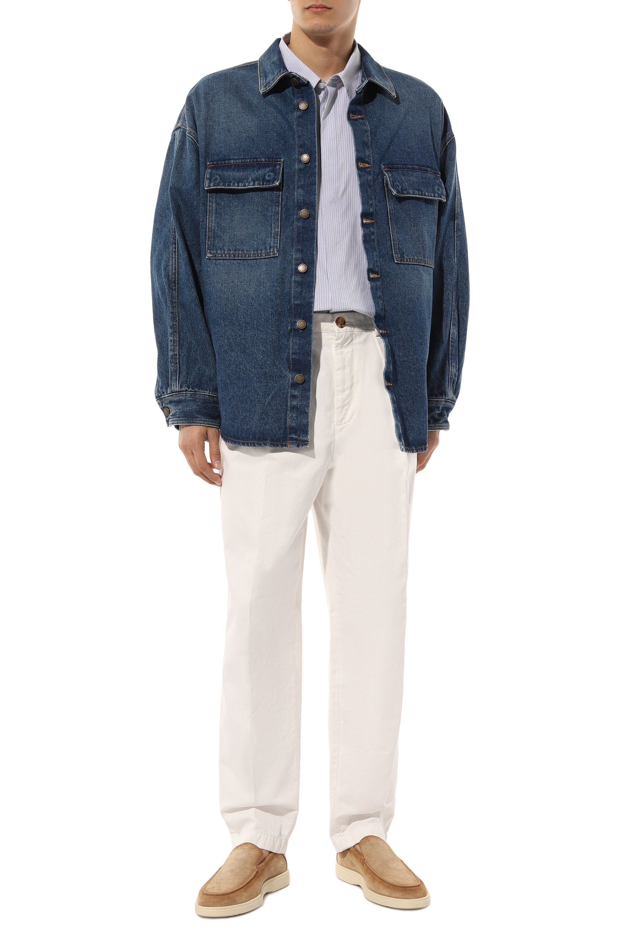 Замшевые лоферы detroit SANTONI, арт. MGDG17824TICBSH6, фото 2