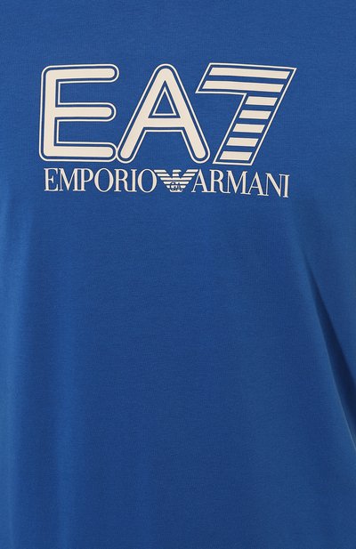 Хлопковая футболка EA7, арт. 6DPT62/PJVQZ/L, фото 5