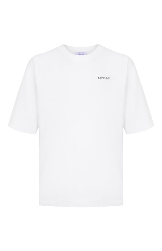 Хлопковая футболка Off-White 0MAA120F25JER00M Белый 0MAA120F25JER00M