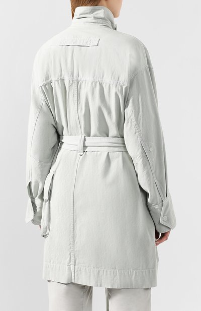 Хлопковый плащ LOW CLASSIC светло-зеленого цвета по цене 45900 руб., арт. L0W20SS_JK13M, фото 4 Хлопковый плащ LOW CLASSIC, арт. L0W20SS_JK13M, фото 4