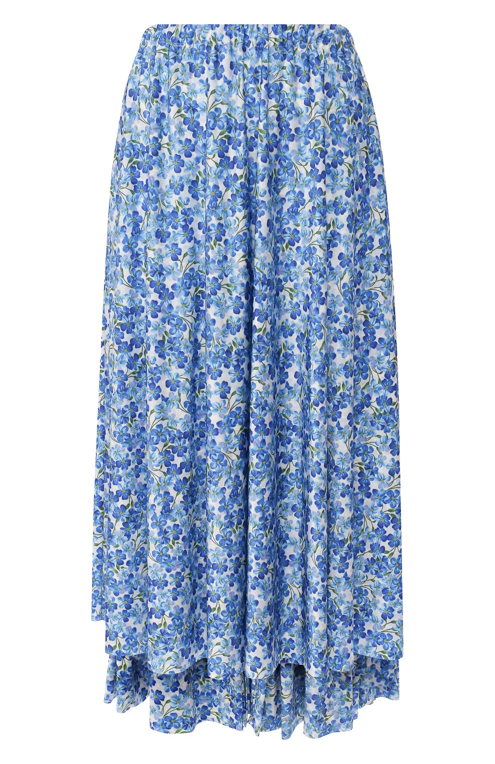 Юбка с принтом VETEMENTS голубого цвета по цене 68100 руб., арт. SS20SK286 2615/W/BLUE/WHITE FL0WERS, фото 1 Юбка с принтом VETEMENTS, арт. SS20SK286 2615/W/BLUE/WHITE FL0WERS, фото 1