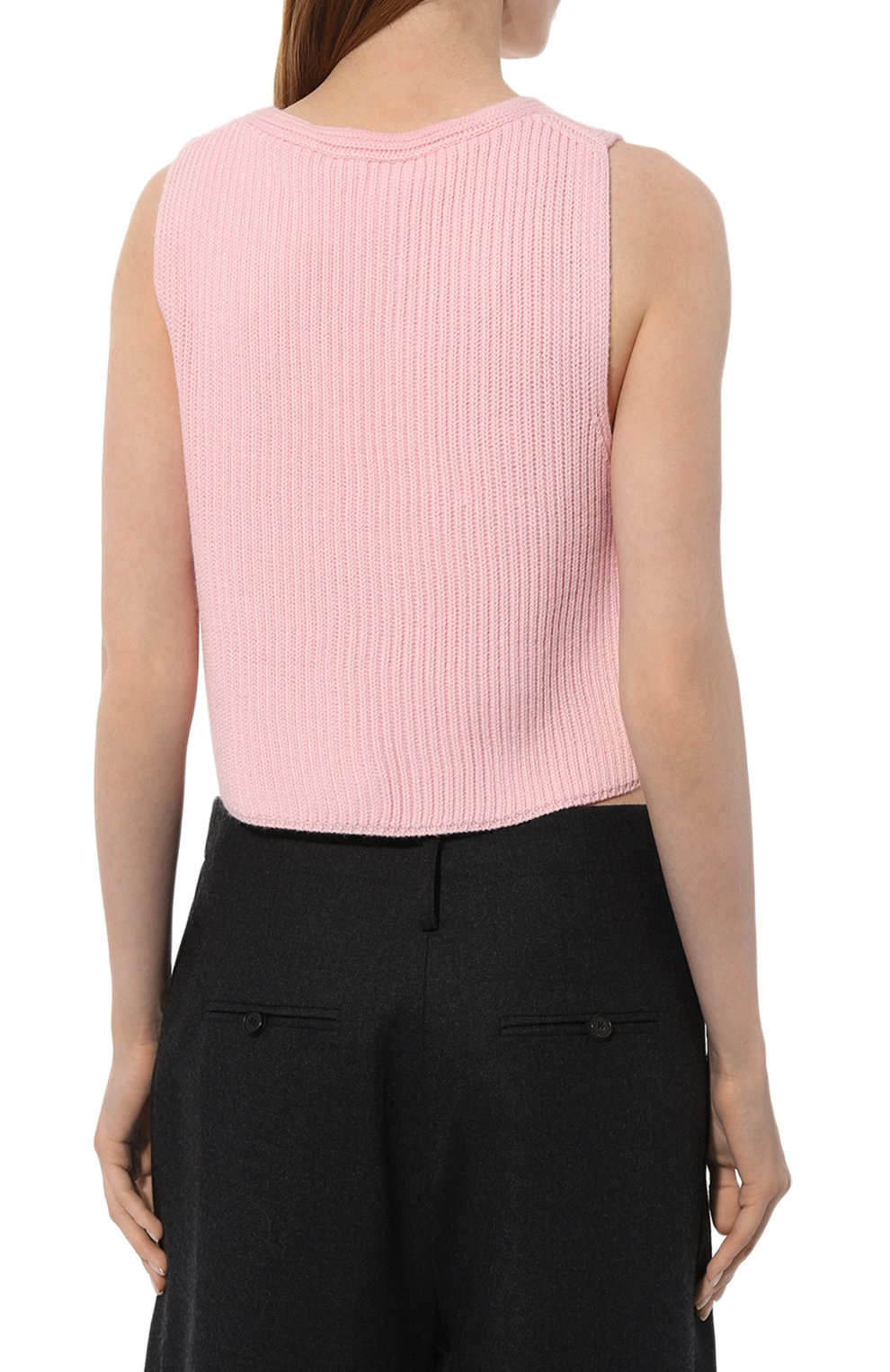 Жилет LESYANEBO розового цвета по цене 9400 руб., арт. FW22/KNIT008, фото 4 Жилет LESYANEBO, арт. FW22/KNIT008, фото 4