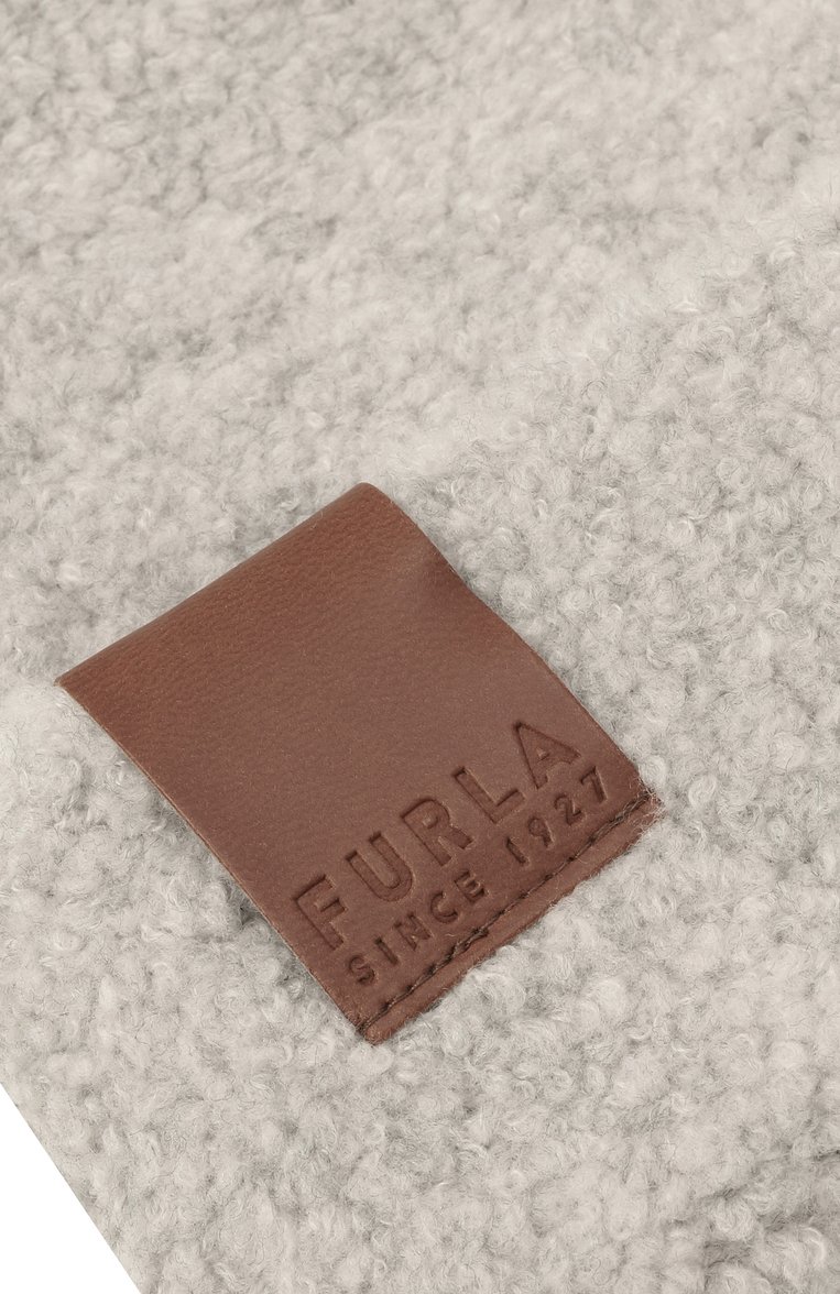 Женская шерстяная шапка furla nuvola FURLA светло-серого цвета, арт. WH00059/LH0000 | Фото 4 (Материал: Шерсть, Текстиль; Нос: Не проставлено)