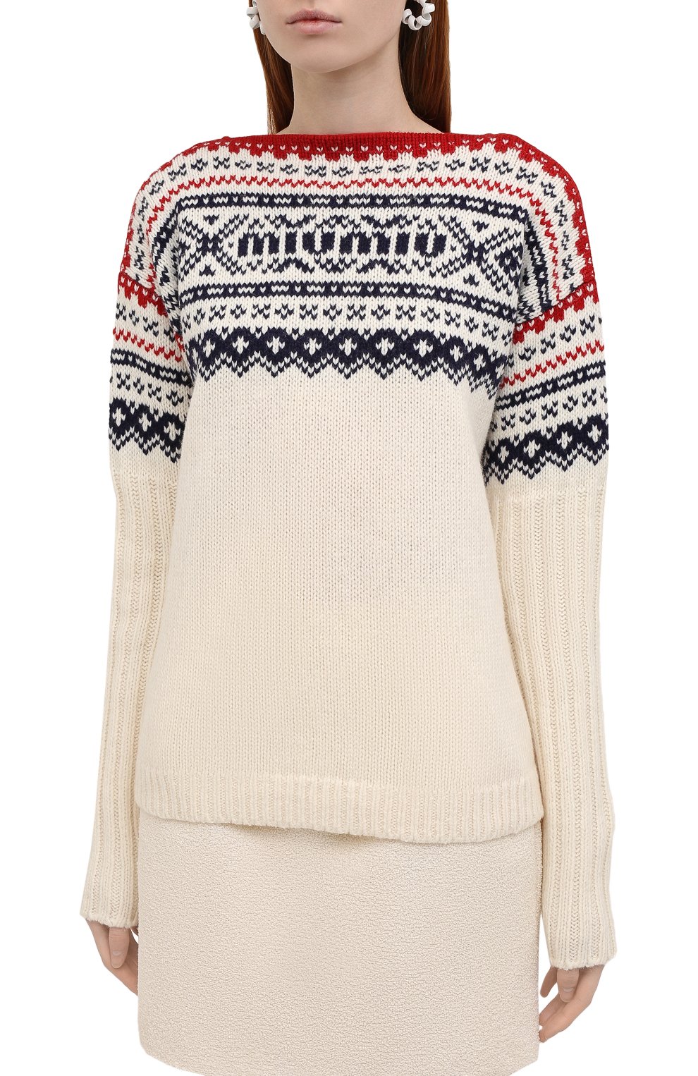 Шерстяной свитер MIU MIU, арт. MML519-1ZUK-F0944, фото 3