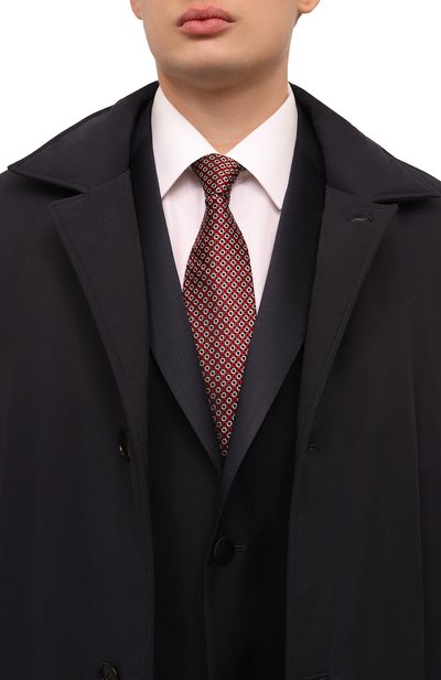 Шелковый галстук ZEGNA красного цвета по цене 27000 руб., арт. Z5W03TA5/1P8618, фото 2 Шелковый галстук ZEGNA, арт. Z5W03TA5/1P8618, фото 2