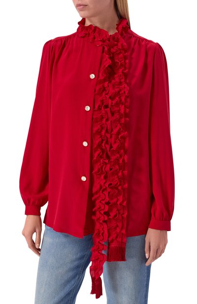 Шелковая блузка VALENTINO, арт. 6B3AB77590F, фото 3