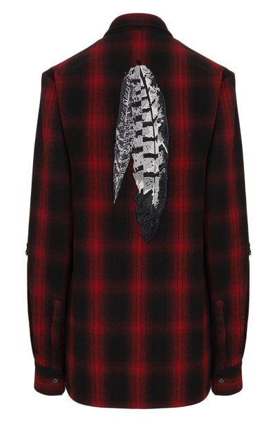 Рубашка из хлопка и шерсти MARCELO BURLON, арт. CWGA004E17505001, фото 2