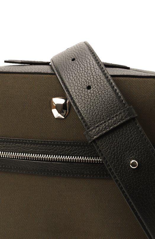 Сумка Silvio Rubeus Milano CR0SSB0DY MEDIUM/CALFSKIN GRAN PRIX+CANVAS AMAZZ0N Хаки  CR0SSB0DY MEDIUM/CALFSKIN GRAN PRIX+CANVAS AMAZZ0N Фото 3