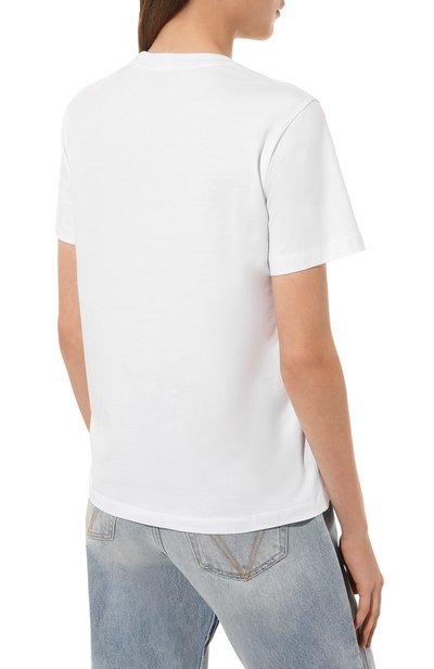 Хлопковая футболка MSGM белого цвета по цене 13150 руб., арт. 3441MDM520G 237002, фото 4 Хлопковая футболка MSGM, арт. 3441MDM520G 237002, фото 4