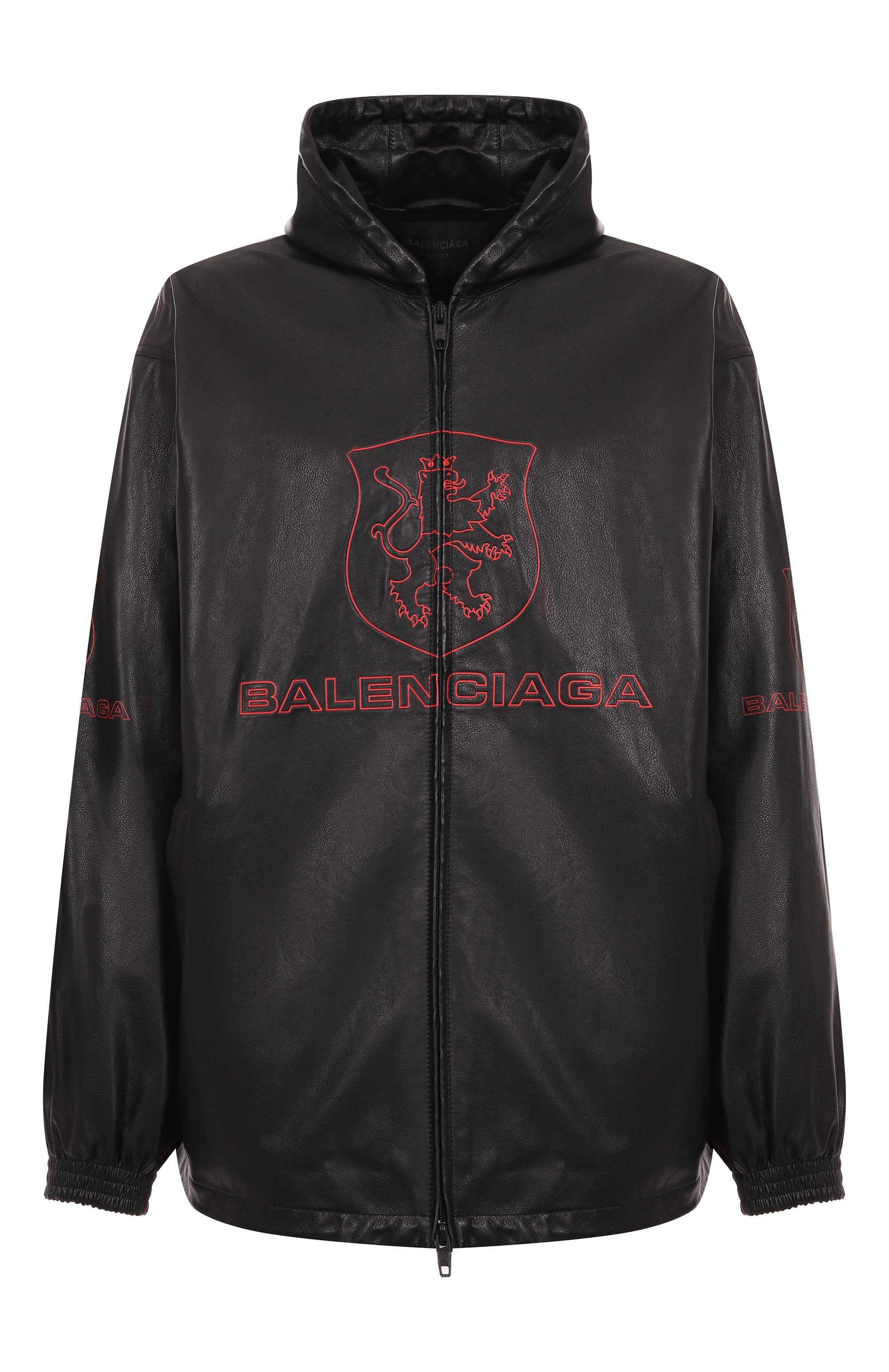 Кожаная куртка BALENCIAGA черного цвета по цене 875500 руб., арт. 813589/TRS01, фото 1 Кожаная куртка BALENCIAGA, арт. 813589/TRS01, фото 1