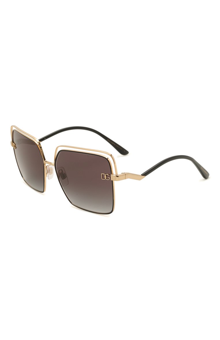 Женские солнцезащитные очки DOLCE & GABBANA черного цвета, арт. 2268-13348G | Фото 1 (Тип очков: С/з; Региональные ограничения белый список (Axapta Mercury): RU, Не проставлено; Нос: Не проставлено; Материал: Металл; Очки форма: Квадратные; Оптика Гендер: оптика-женское)