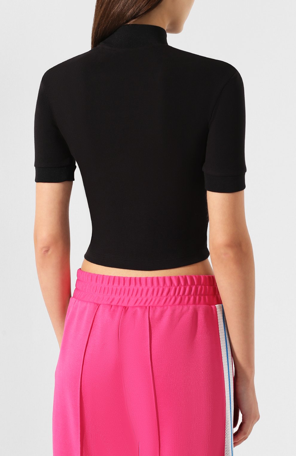 Хлопковый топ OFF-WHITE черного цвета по цене 16200 руб., арт. 0WAA058R191430531001, фото 4 Хлопковый топ OFF-WHITE, арт. 0WAA058R191430531001, фото 4