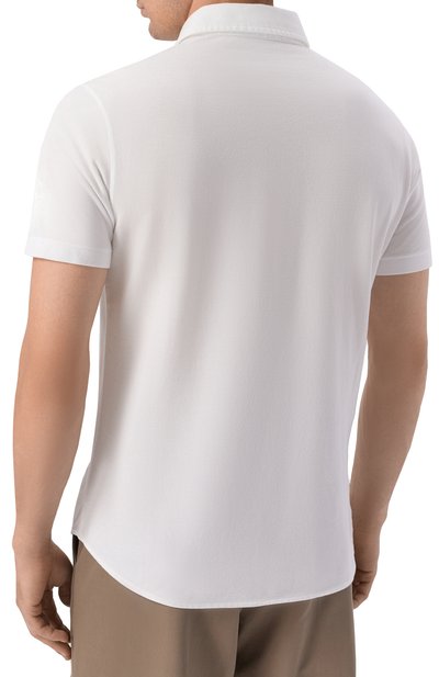 Хлопковое поло LORO PIANA белого цвета по цене 76900 руб., арт. FAN5407, фото 4 Хлопковое поло LORO PIANA, арт. FAN5407, фото 4