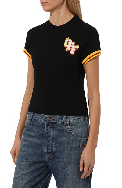 Хлопковая футболка OFF-WHITE, арт. 0WAA112W24JER001, фото 3