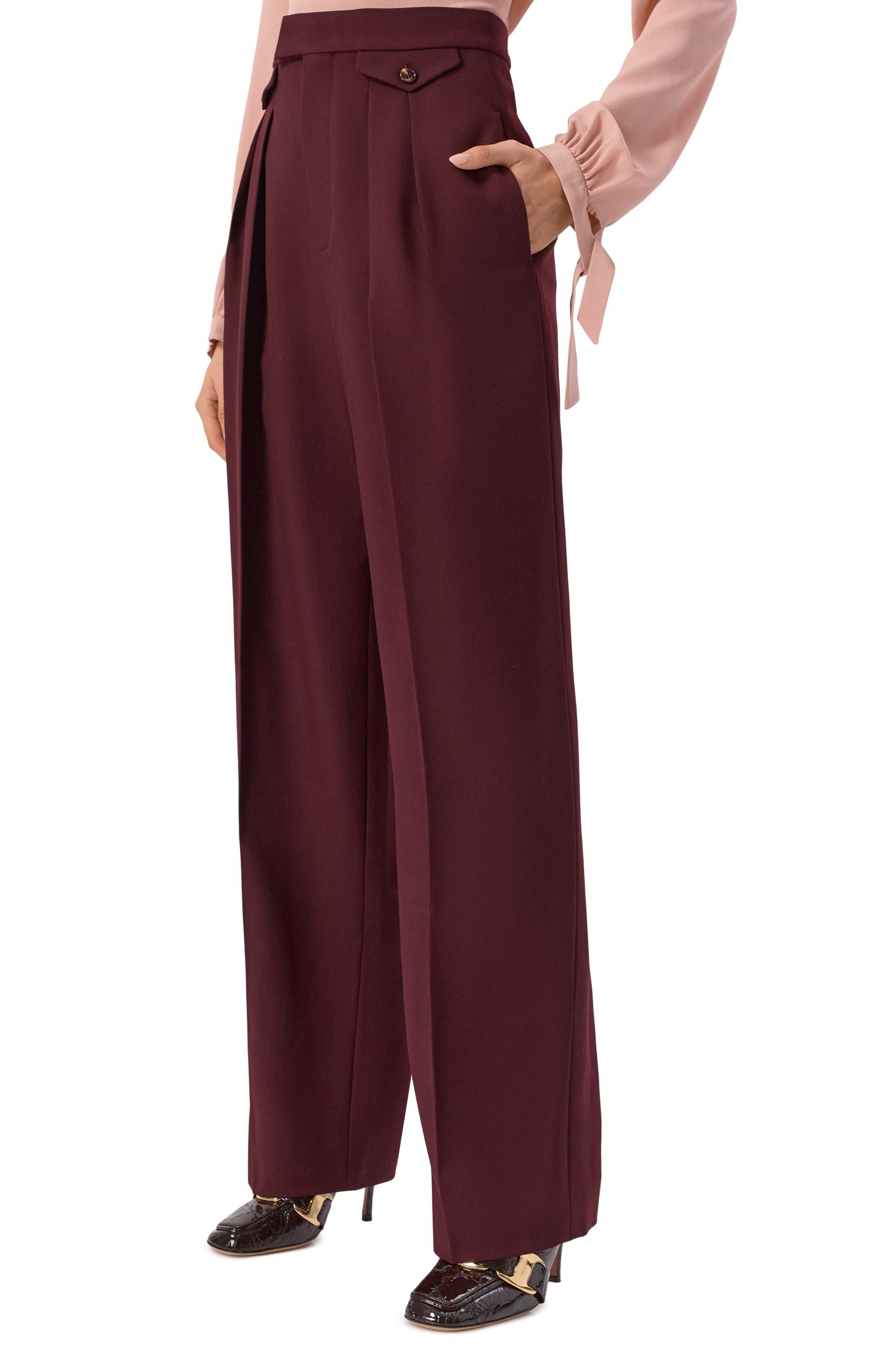 Шерстяные брюки CHLOÉ, арт. CH26SPA06164, фото 3