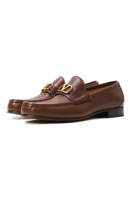 Мужские кожаные лоферы VALENTINO, арт. 7Y2S0J68/MIL