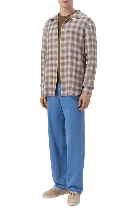 Замшевые кеды Kiton USSA397N01382 Бежевый  USSA397N01382 Фото 2