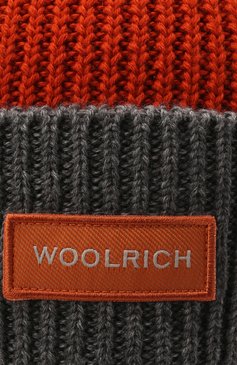 Детского шерстяная шапка WOOLRICH оранжевого цвета, арт. CFWKAC0106MR/UF0532 | Фото 3 (Материал: Текстиль, Шерсть, Синтетический материал; Материал сплава: Проставлено; Нос: Не проставлено)