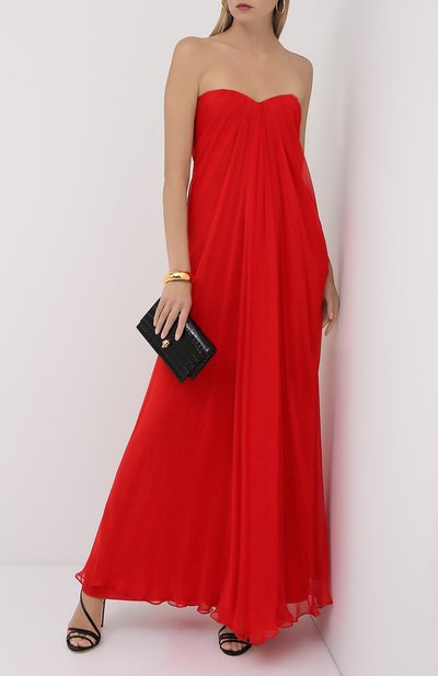 Шелковое платье ALEXANDER MCQUEEN, арт. 612662/QBAAB, фото 2