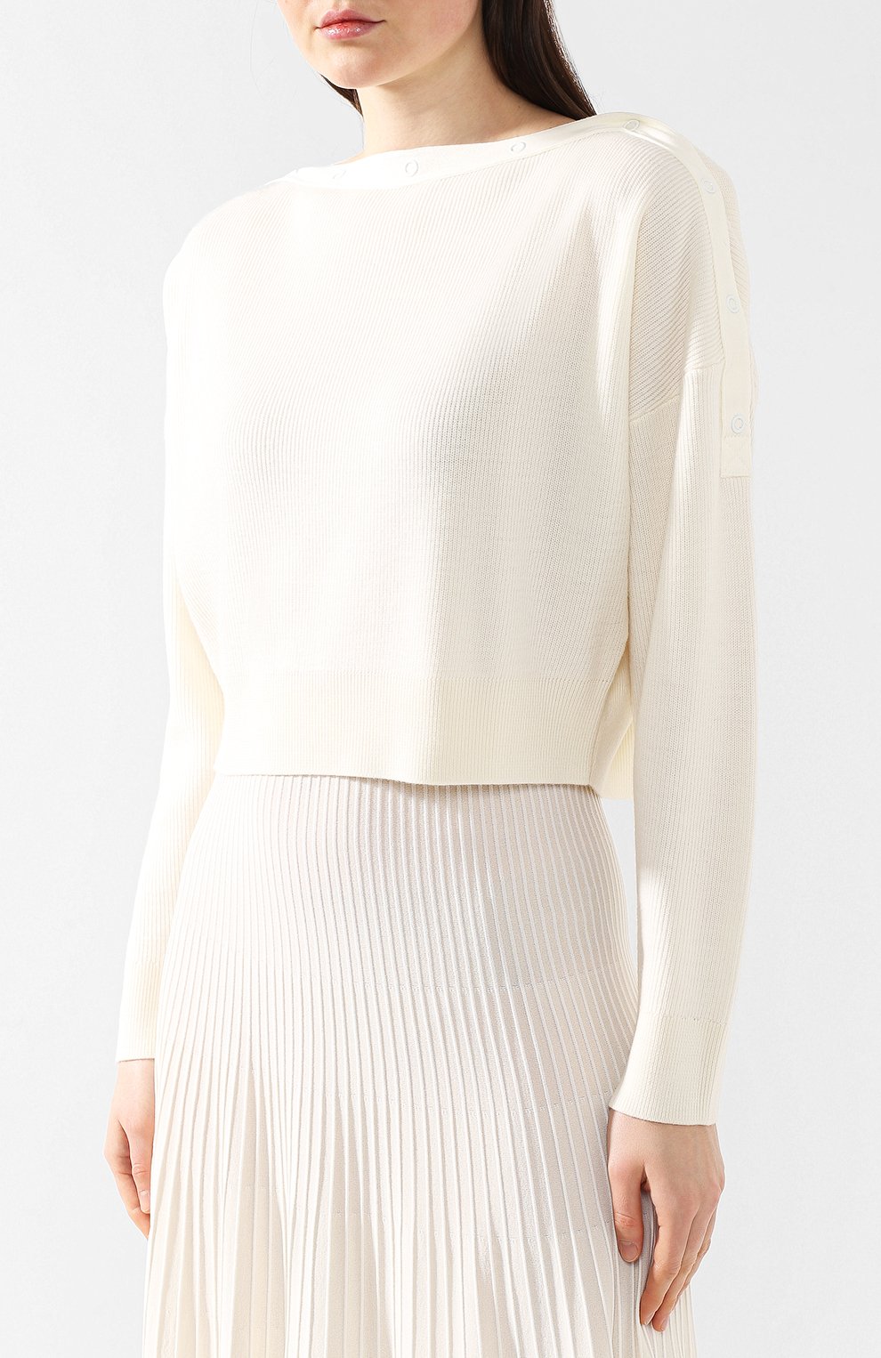 Шерстяной пуловер ALEXANDERWANG.T кремового цвета по цене 49950 руб., арт. 4K191058, фото 3 Шерстяной пуловер ALEXANDERWANG.T, арт. 4K191058, фото 3