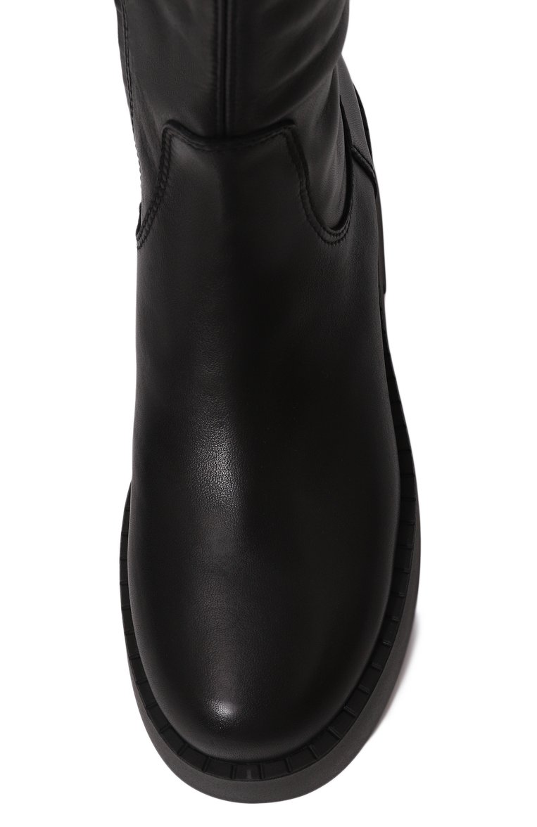 Женские кожаные сапоги PREMIATA черного цвета, арт. M6832/NAPPA/NAPPA STRETCH | Фото 6 (Высота голенища: Высокие; Материал сплава: Проставлено; Материал внутренний: Натуральная кожа; Драгоценные камни: Проставлено; Каблук высота: Низкий; Подошва: Платформа; Материал утеплителя: Без ут�еплителя; Каблук тип: Устойчивый; Материал внешний: Натуральная кожа)