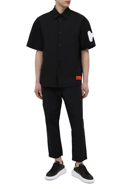 Рубашка HERON PRESTON черного цвета по цене 28250 руб., арт. HMGA027S21FAB0011001, фото 2 Рубашка HERON PRESTON, арт. HMGA027S21FAB0011001, фото 2