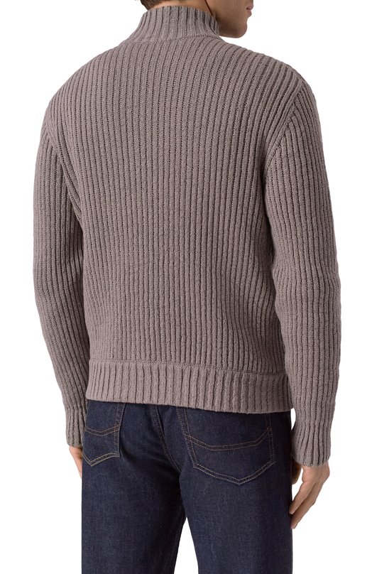 Хлопковый кардиган Brioni UMIF0L-PAK10 Бежевый  UMIF0L-PAK10 Фото 4