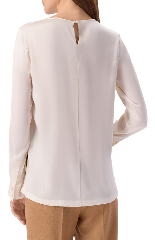 Шелковая блузка Max Mara Studio L0DI Белый  L0DI Фото 4
