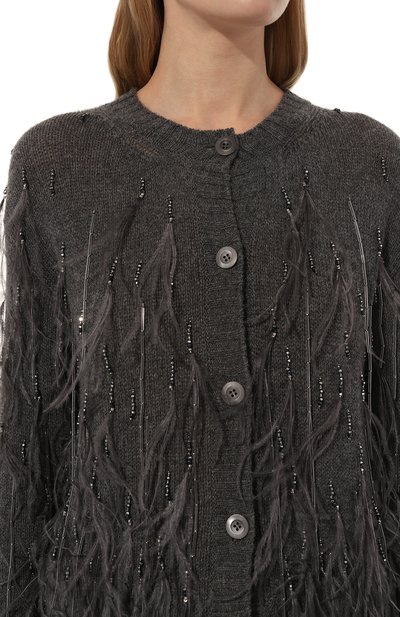 Кашемировый кардиган PRADA, арт. P25H45-1XBG-F0480-202, фото 5