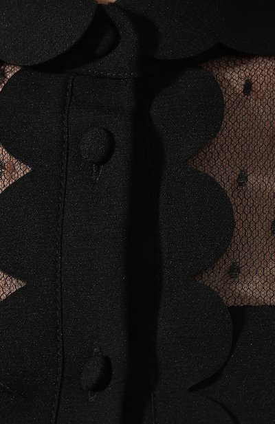 Платье с оборками REDVALENTINO черного цвета по цене 49550 руб., арт. SR3VA3E5/2MG, фото 5 Платье с оборками REDVALENTINO, арт. SR3VA3E5/2MG, фото 5