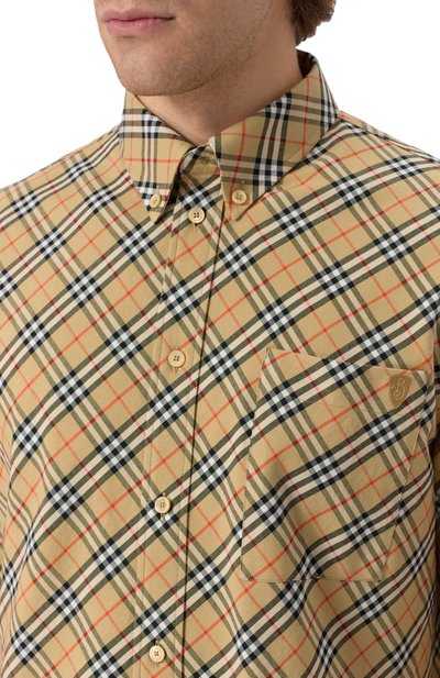 Хлопковая рубашка BURBERRY, арт. 8104072, фото 5