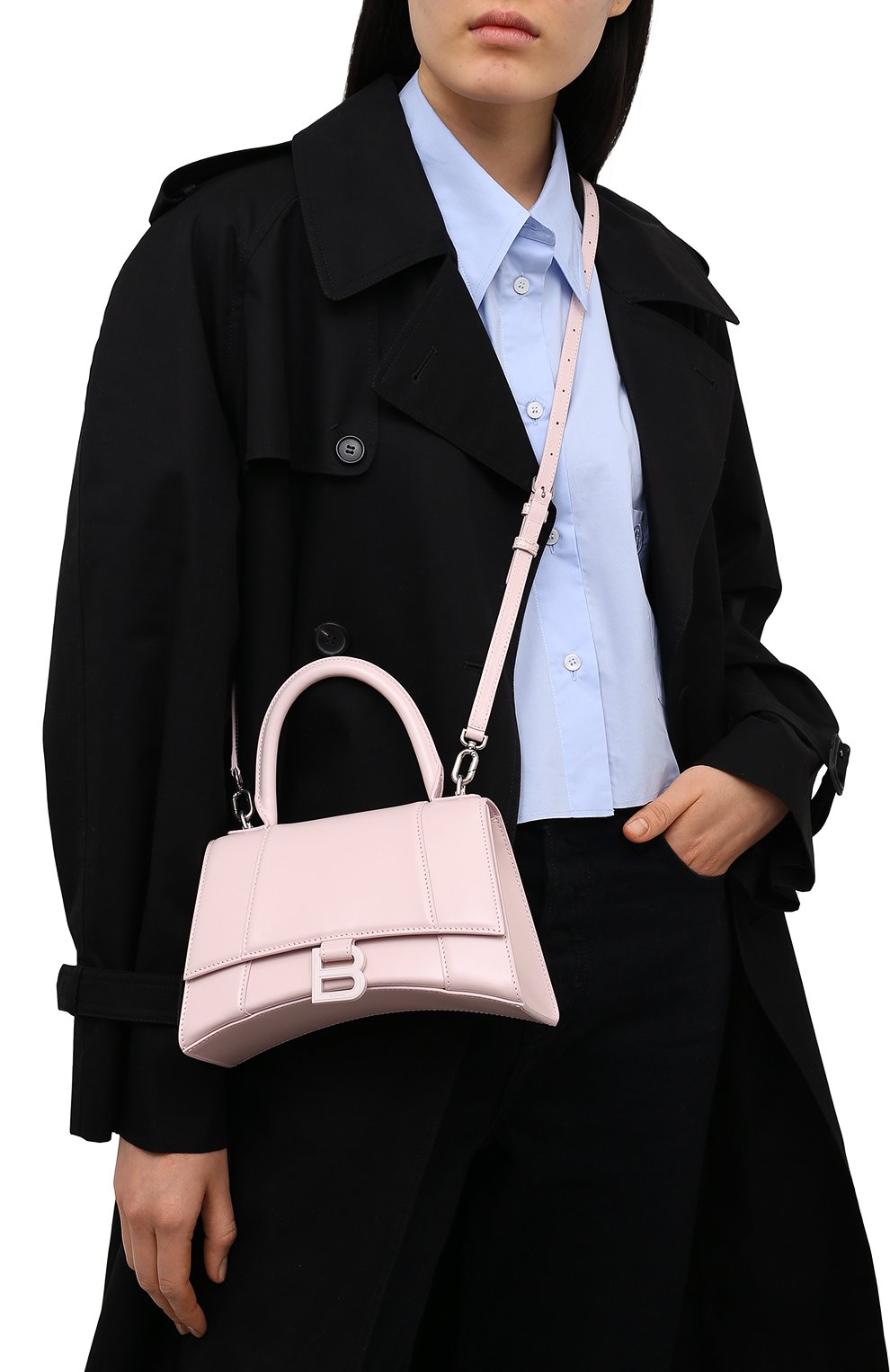 Сумка hourglass s BALENCIAGA светло-розового цвета по цене 212000 руб., арт. 593546/1QJ4I, фото 5 Сумка hourglass s BALENCIAGA, арт. 593546/1QJ4I, фото 5