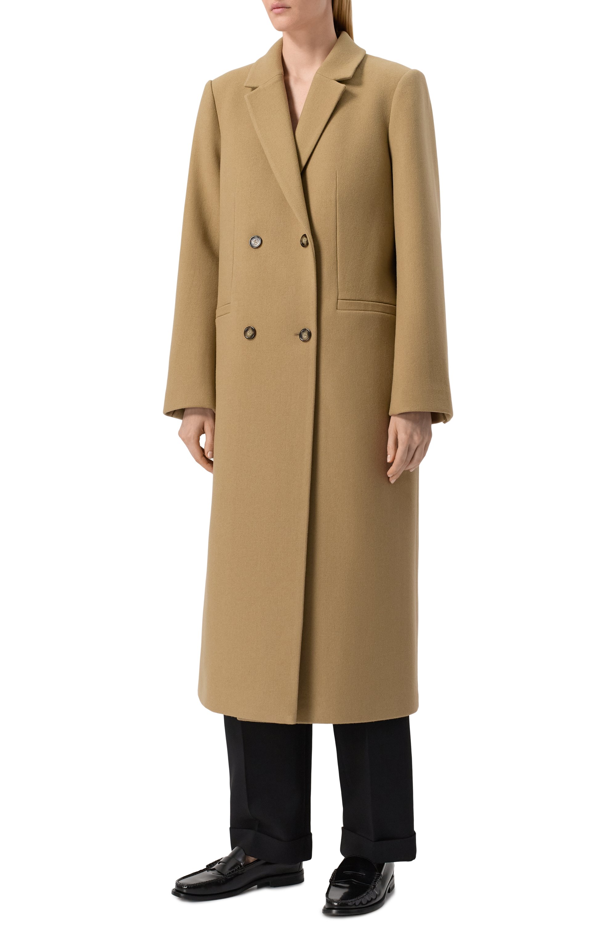 Пальто из шерсти и кашемира 12 STOREEZ бежевого цвета по цене 59000 руб., арт. 132758, фото 3 Пальто из шерсти и кашемира 12 STOREEZ, арт. 132758, фото 3